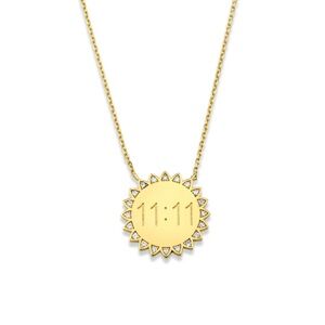 Logan Hollowell Medium 11:11 Sunshine Necklace with Diamonds